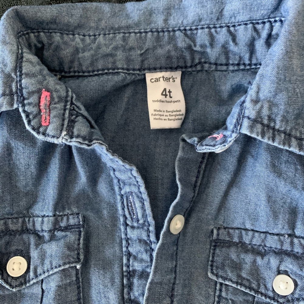Girls 4T Carter’s button up shirt